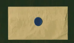  a letter with a blue seal 