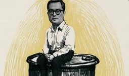 Yaoyao Liu sitting on a barrel of oil 