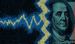 lightning bolt striking 100 dollar bill