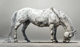 an exhausted horse 