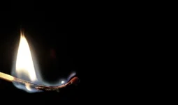 a flaming match
