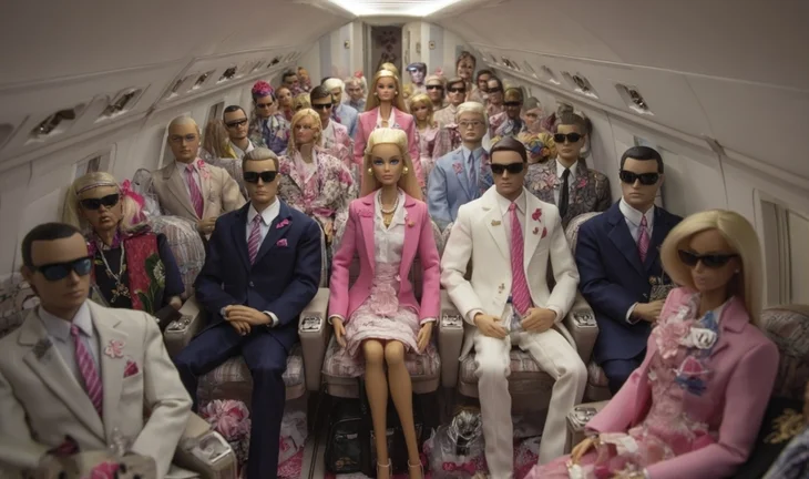 a private jet filled with Barbies 