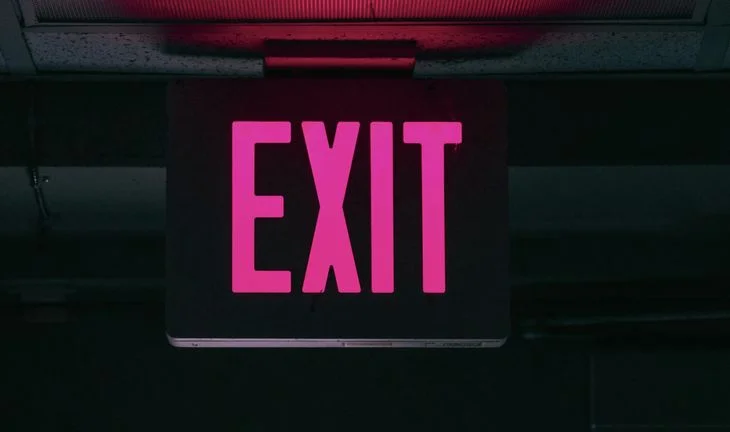 an exit sign 